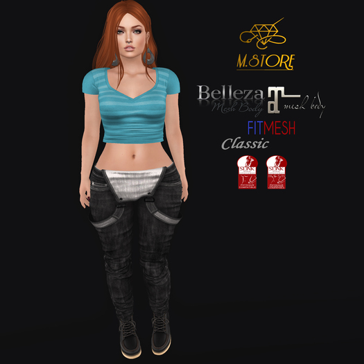 {M.STORE} Overall Jully Dark Black
