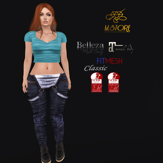 {M.STORE} Overall Jully Dark Blue