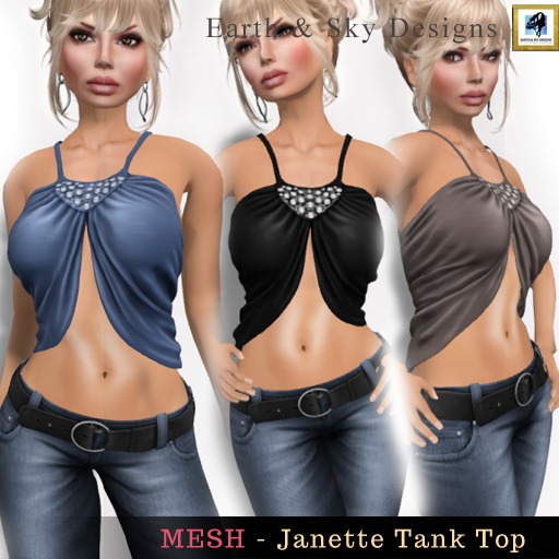 Janette Mesh Tank Top - Earth & Sky Designs
