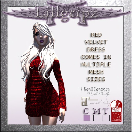 LILLGRIPZ RED VELVET DRESS  