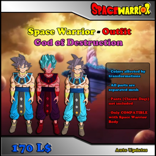 [SH] Space Warrior - Outfit - God of Destruction