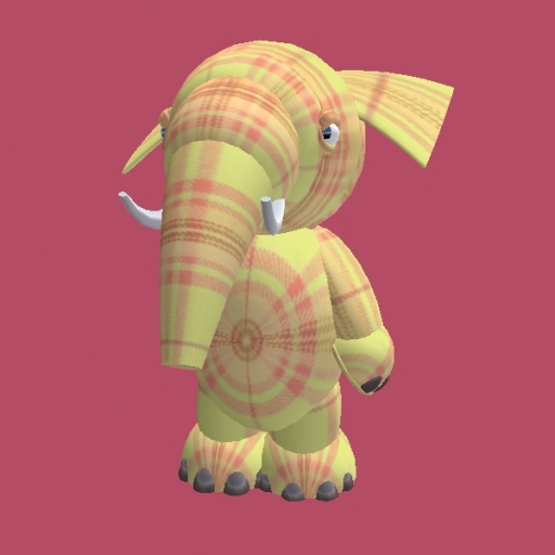 Tiny Inc. tiny pistachio tartan elephant avatar boxed