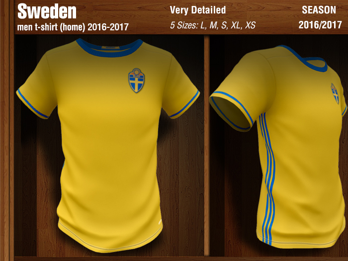 SWEDEN - home - t-shirt - men (2016/2017)