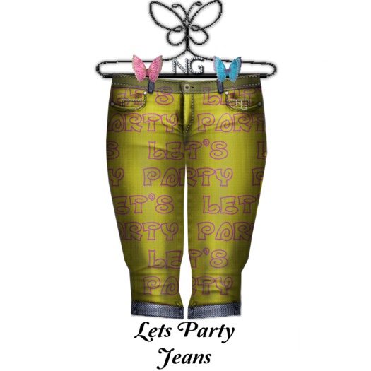 Lets Party Jeans Yellow