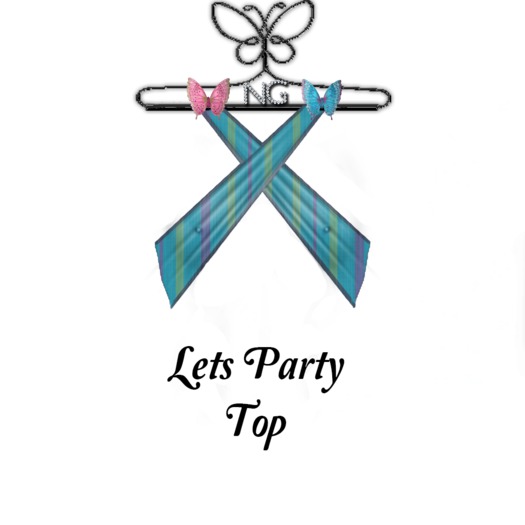 Lets Party Top Blue Stripes
