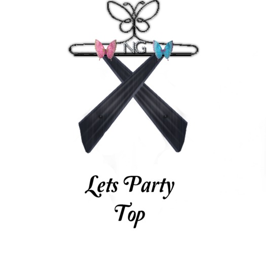 Lets Party Top Black