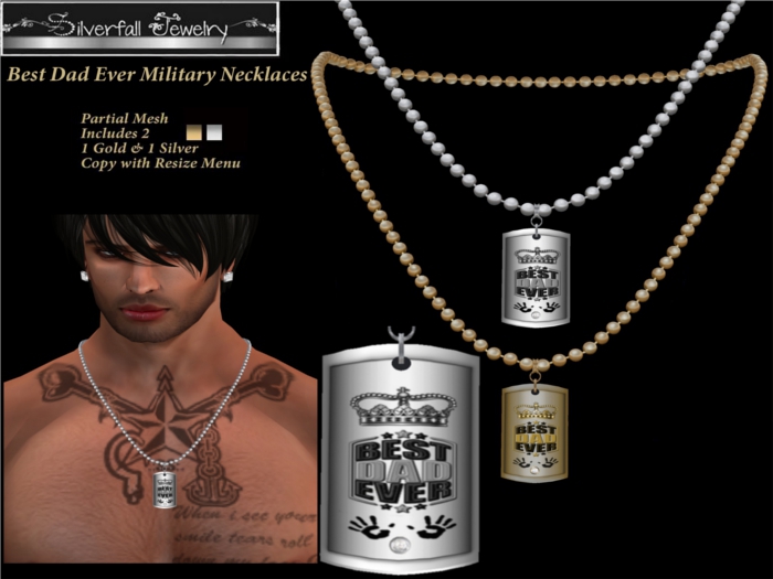 Best Dad Ever Military Necklaces