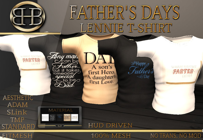 !!BHB!! FATHER'S DAY T-SHIRT WITH HUD