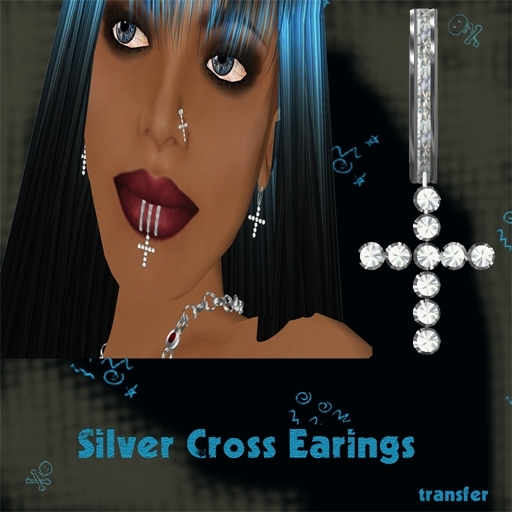 Silver Cross earings