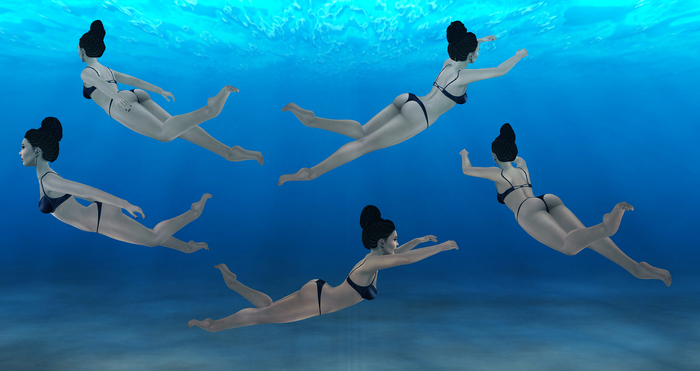 :::L.Pearl:::Poses Underwater 1 & 2