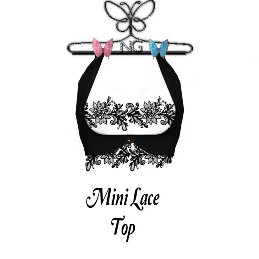 NG. Mini Lace Top Black