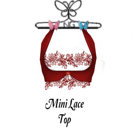 NG. Mini Lace Top Red
