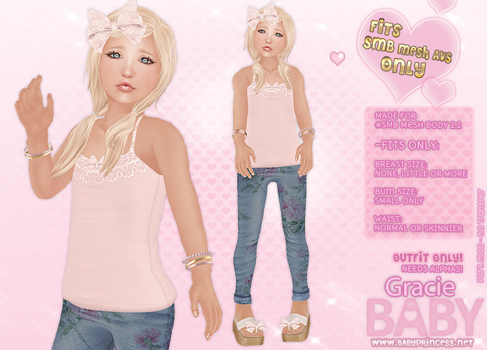 :*BABY*: SMB Gracie - Pale Pink