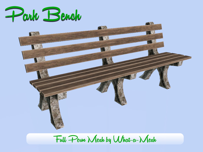 WaM] Park Bench - Full Perm Mesh - 1 LI