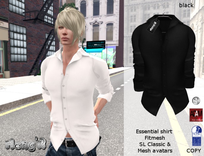 [Hang'R] Essential (black) fitmesh shirt