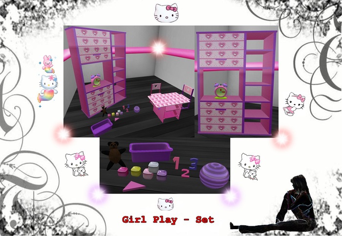 *Girl Play Set Pink Color*