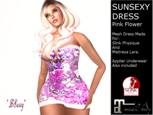 *BSASSY* SUNSEXY DRESS PINK FLOWER