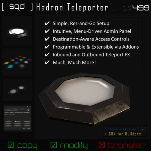 [SGD] Hadron Teleporter + SDK