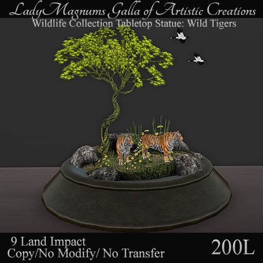 LadyMs Wildlife Collection Statue: Wild Tigers  9li