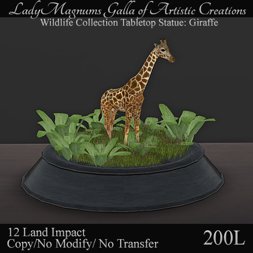 LadyMs Wildlife Collection Tabletop Statue: Giraffe 