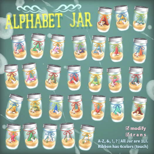 ASO! Alphabet Jar -O