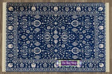 persian blue rug with fringe (asian) 8