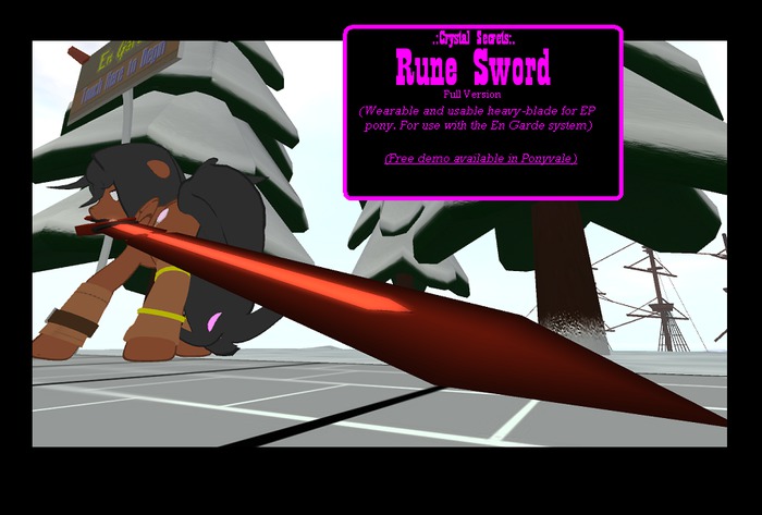 Full En-Garde Pony Rune-Blade