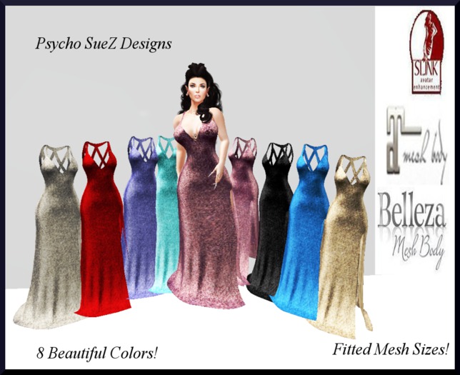 PSD Gown Dress with Back Cutouts