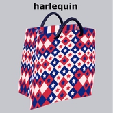 Patriotic shopping or gift bag Harlequin