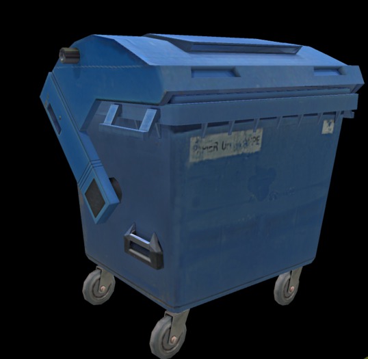 Garbage Container 4 prim mesh