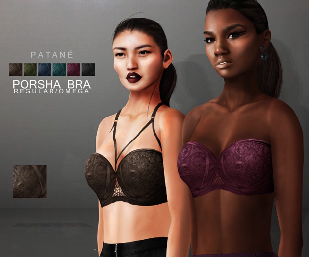 PATANE. Porsha bra in BROWN (omega, regular)