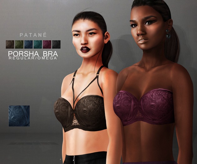 PATANE. Porsha bra in NAVY (omega, regular)
