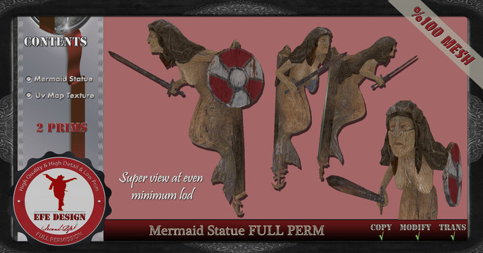 Mermaid Statue Full Permission