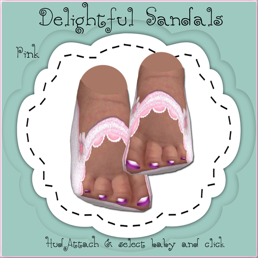 Pat A Kake Delightful (Rounded) Pink Sandals