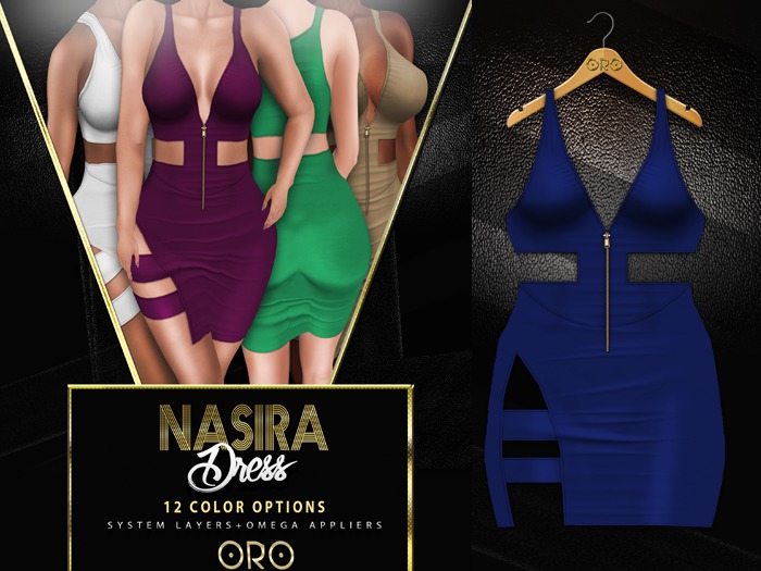 .ORO. Nasira Dress -Blue  -Shopping Hud (WEAR)