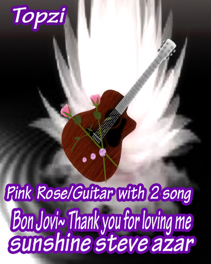 Topzi Pink Guitar with  2 song Thank for loving me and sunshine