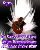 Topzi Beautiful  Pink Guitar with  2 song Thank for loving me and sunshine