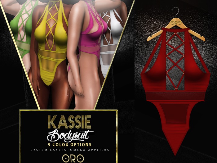 .ORO. Kassie Bodysuit - Red - Shopping Hud (WEAR)