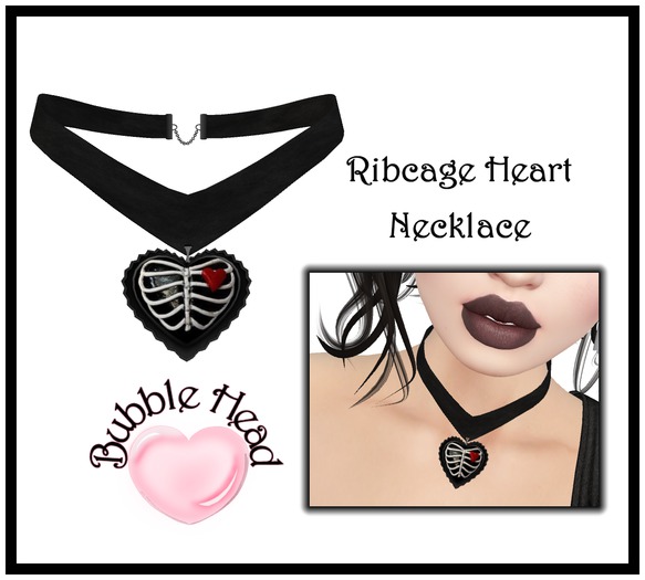 !!Bubblehead!! - Ribcage heart necklace*