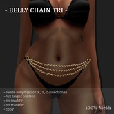 BELLY CHAIN TRI GOLD      -RYCA-
