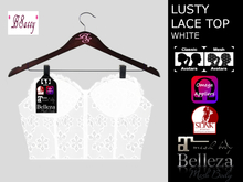 *BSASSY* LUSTY LACE TOP WHITE