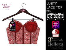 *BSASSY* LUSTY LACE TOP RED