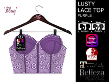 *BSASSY* LUSTY LACE TOP PURPLE