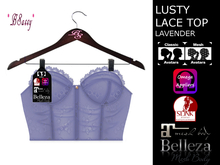 *BSASSY* LUSTY LACE TOP LAVENDER