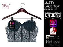 *BSASSY* LUSTY LACE TOP DARK BLUE