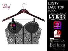 *BSASSY* LUSTY LACE TOP BLACK