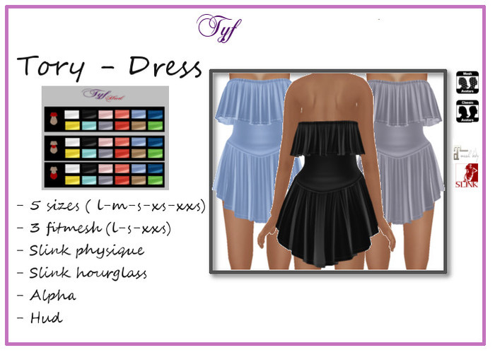 [TYF] Tory - Dress - Mesh/fitmesh/slink - Hud