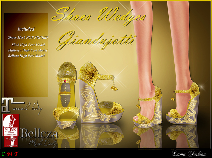-Lamu Fashion-Shoes Wedges Giandujotti