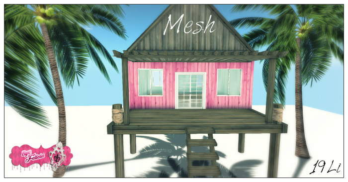 *BF* Mesh Beach Love Shack Pink Rez Box