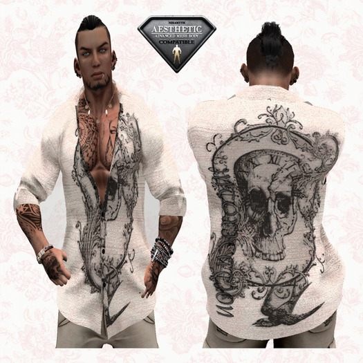 ::Sweet Intoxication:: William Shirt - Niramyth - Cream Skull